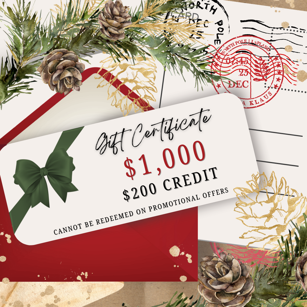 $1,000 Gift Certificate