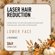 Laser Hair Reduction — Lower Face x6