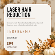 Laser Hair Reduction — Underarms x6